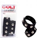 Stay Hard Cock Ring and Ball Strap - Black Cock & Ball Ring