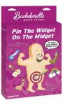 The player who gets their widget closest to Midge's lil' pecker wins
