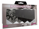 Peekaboo Black Heart Satin & Lace Nipple Pasties Premium 2 Sets One Size