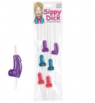 6 Sippy Dick Straws Penis Shaped Hens Night Bride to B Pecker Willy Dicky Drinks