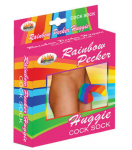 Rainbow Pecker Huggie Mens Cock Sock Warms Your Pecker Colourful Comfy Jock