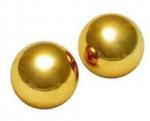 Solid Steel Golden Metal Balls Duo Ben Wa Personal Kegal Exerciser Acrylic Boxed