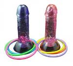 Fun Penis shaped target 6 hula hoops Sturdy base hen party games
