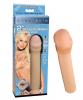 TLC CyberSkin Xtra Thick Vibrating Transformer Penis Extension 2" Natural
