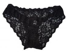Panties Black Floral Lace Underwear Knickers Sweet X Large 14-16 Soft Stretch