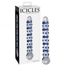 Glass Straight Double Dildo Nubby Tickler Waterproof Hand Blown Intimate Sex Toy