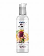 Swiss Navy 4 In 1 Playful Flavour Lube Wild Passion Fruit Warm Lubricant 118ml