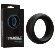 OptiMALE Tapered Penis C-Ring Soft Thick Stretchy Silicone 35mm Black Body-Safe