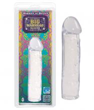 Big Warhead Extender Clear Penis Sleeve Stretchy Girth Cock Sheath Extension 