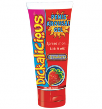 Dickalicious Strawberry Strawberry Flavour Edible Dickalicious Arousal Gel Flavoured Oral Lotion Penis