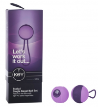 Key by Jopen Stella I Purpl Balls Weighted Beginner Ben Wa Balls Kegel Exerciser