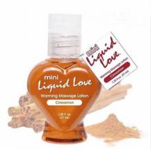 Cinnamon edible massage oil heats up when massaged into the skin