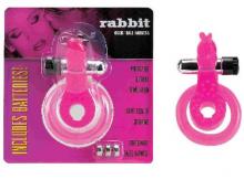 Rabbit Cock & Ball Harness Vibrating Clitoral Stimulations with Cock Ring Tickler Ball Strap Support