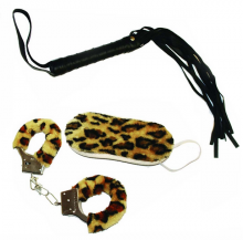 Sexual Wellness Adult Toys S&M Kit Animal Print Bondage Fetish Play