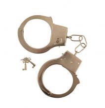 Metal Cuffs Handcuffs Wrist Restraints Bondage Chrome Style Solid Steel Hand Cuf