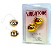 Vibratone Unisex Duo-Balls Gold Sex Kegel High Quality Acrylic Retrieval Finger Cord Amazing Stimulation