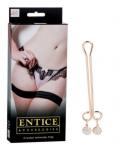 Entice Rose Gold Clitoral Clip Clamp Dangling Crystals Accessory Fetish BDSM